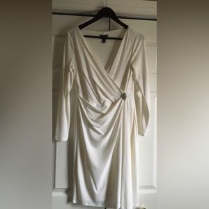 American Living Knee Length Dress in Winter White Size 10